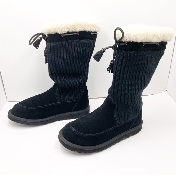 {UGG} Suburb Suede Knit Boots - Picture 14 of 16